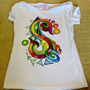 White Plain Tee with Unique Front Design